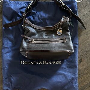 Dooney & Bourke Dark Brown Leather Hobo Bag